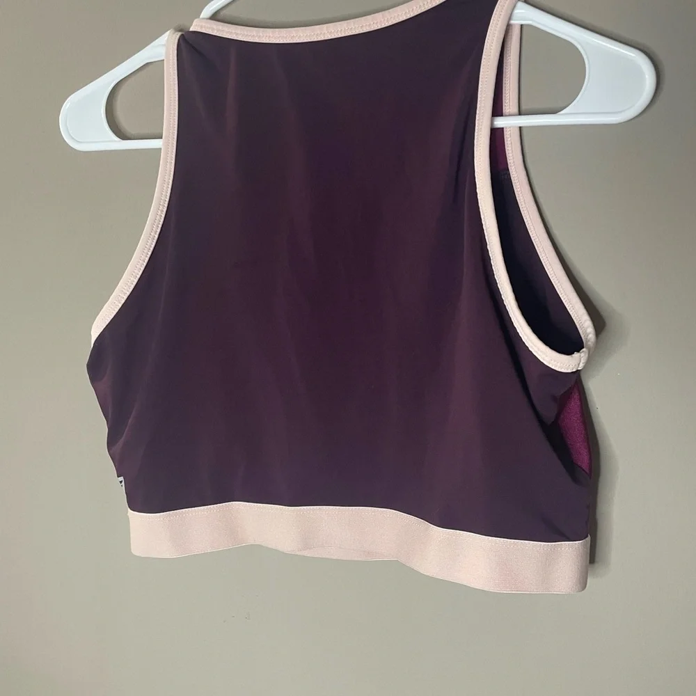 Fabletics Luana Midi Sports Maroon Bra Size M
